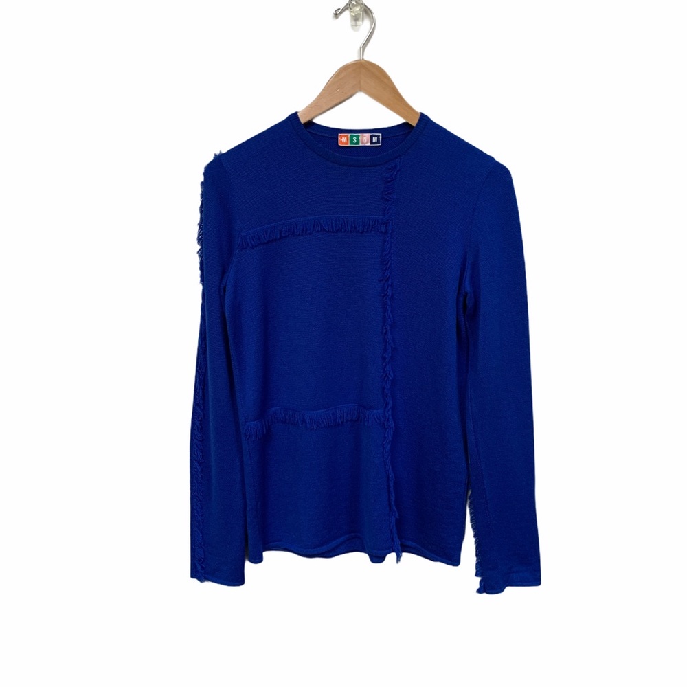 MSGM Fleece Wool Fringe Knit Sweater - Picture 7 of 10